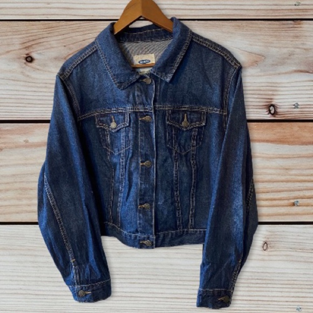 Old Navy EUC XXL *Petite* Cropped 100% Cotton Jean Jacket